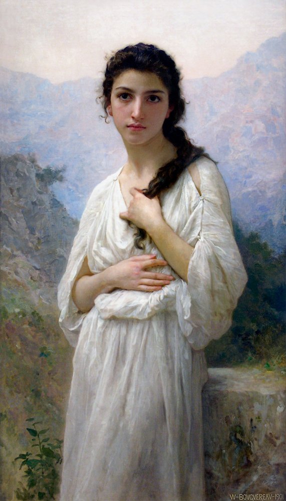 Meditation by William-Adolphe Bouguereau: Fine art print